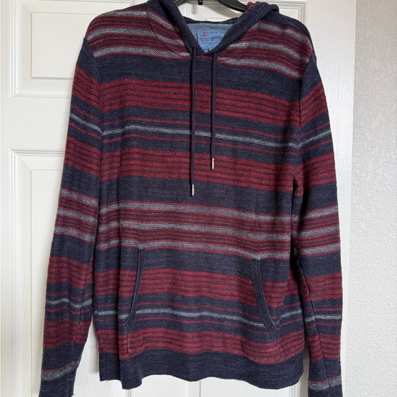 Lucky Brand Other - Lucky Brand Men's V-Neck Sweater - Red and Blue Stripes